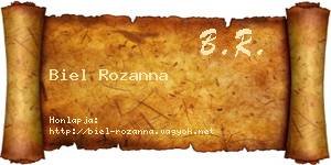 Biel Rozanna névjegykártya